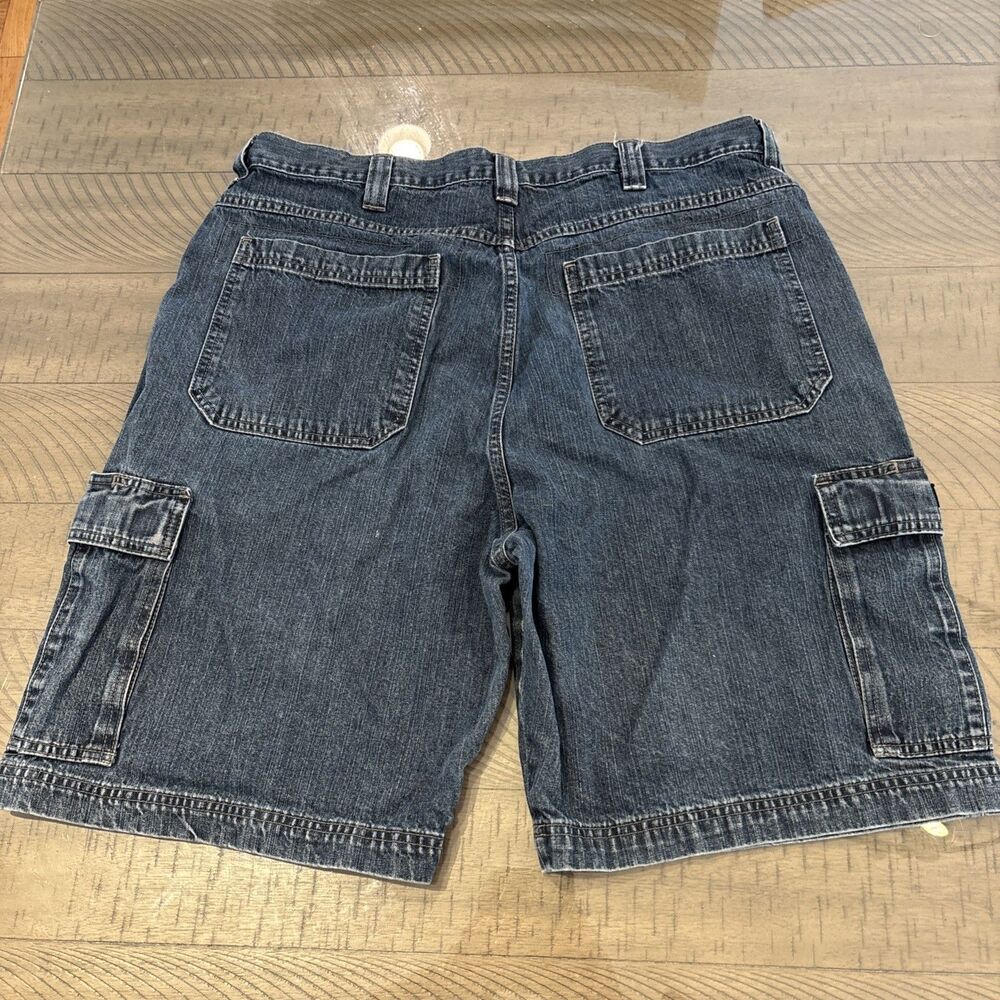 Wrangler Denim Jean Shorts Men’s 36 Blue Jorts 9" Inseam Streetwear Y2K Skater - Picture 2 of 4